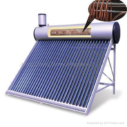 Pressurized Solar Geyser Water Heater with Copper Coil Inside The Tank US 500