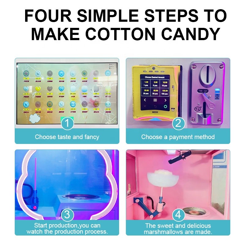 110V/220V Vending Machine Cotton Candy Floss Sugar With FDA Certification