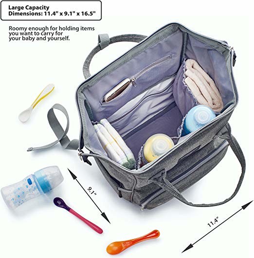 Waterproof Baby Girl Diaper Backpack , Stylish Maternity Nappy Bag Backpack
