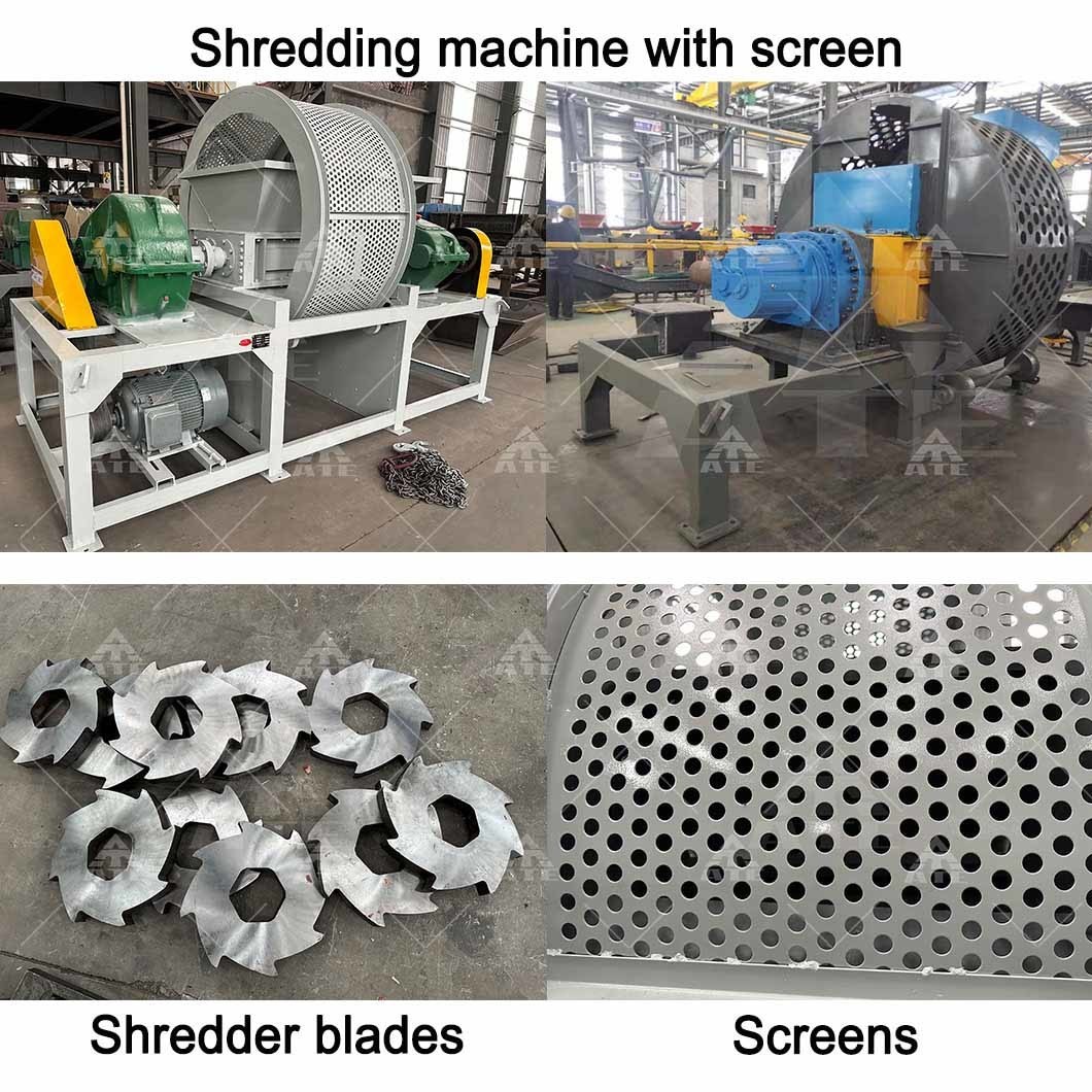 Twin Shaft Tyre Waste Tire Shredder Car Tire Recycling Production Line