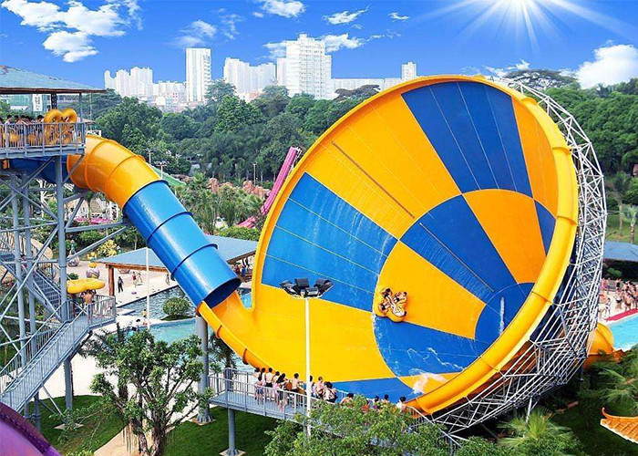 Super Tornado Water Slide 14.6m Platform Height Theme Park Equipment