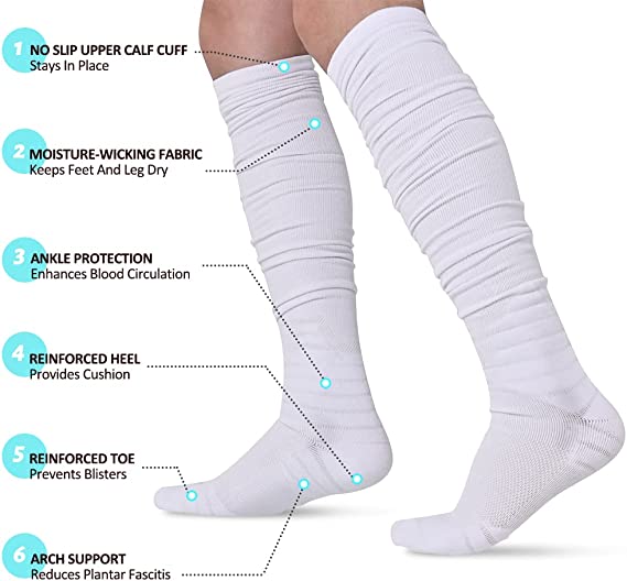 Custom Logo Design Non-Slip Soccer Football Knee High Compression Men's Sports Socks
