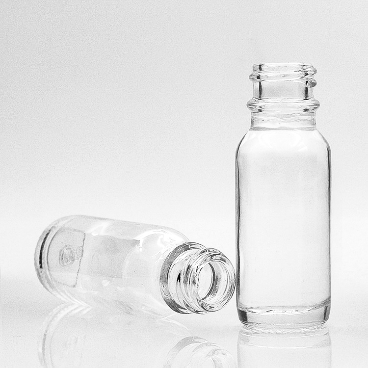15ml Boston Glass Bottles Clear Round Color Logo Customized For Massage Oil