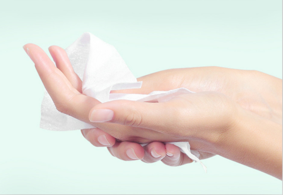 Thermal Bonded Fabric Hand and Mouth Disposable Wet Wipes 50gsm Alcohol Free
