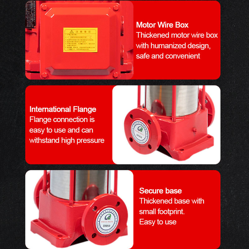 Long Axis Multi Stage Fire Fighting Water Supply System Vertical Stabilizing 0.37-200KW