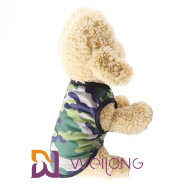 Camo Dog Shirt Pet Clothing Sleeveless Plain T Shirt Colorful Breathable Mesh