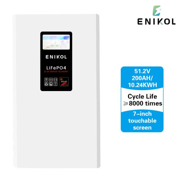 Touchscreen 48V Home Energy Storage Battery 51.2V 200AH Lithium Iron Phosphate