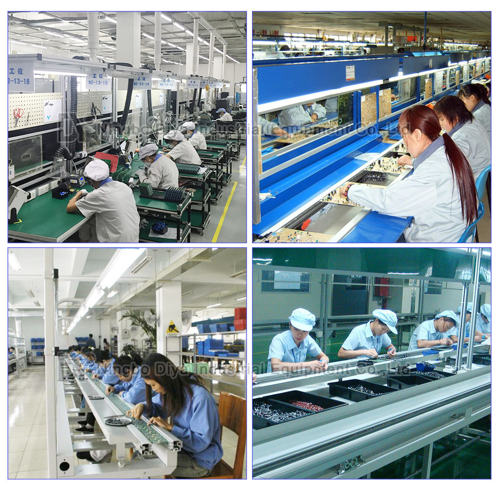 Metal Edge LED Light Assembly Line , Mobile Phone Assembly Line With PVC Belt Conveyor