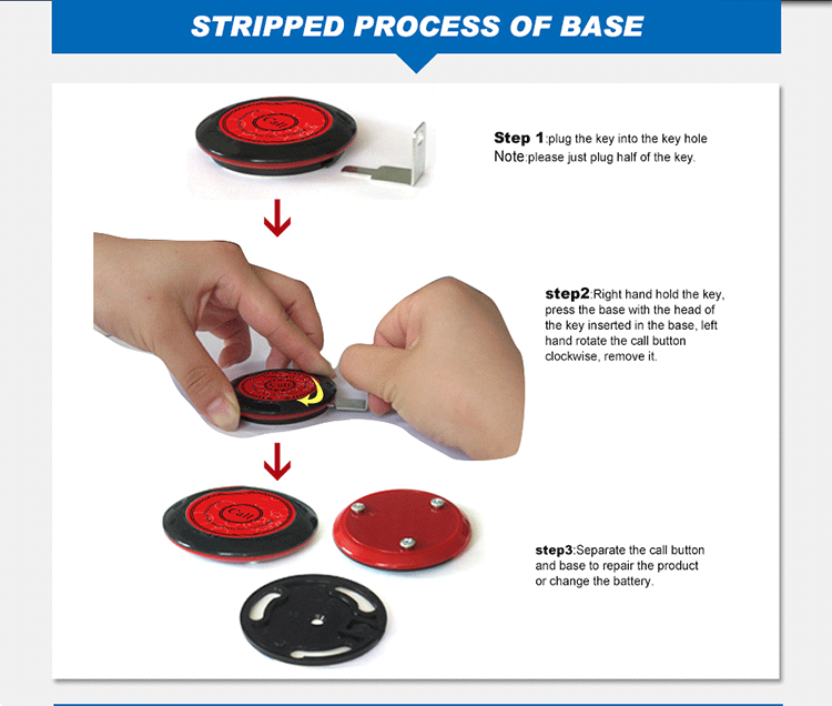 sticker customizable restaurant call system wireless call button