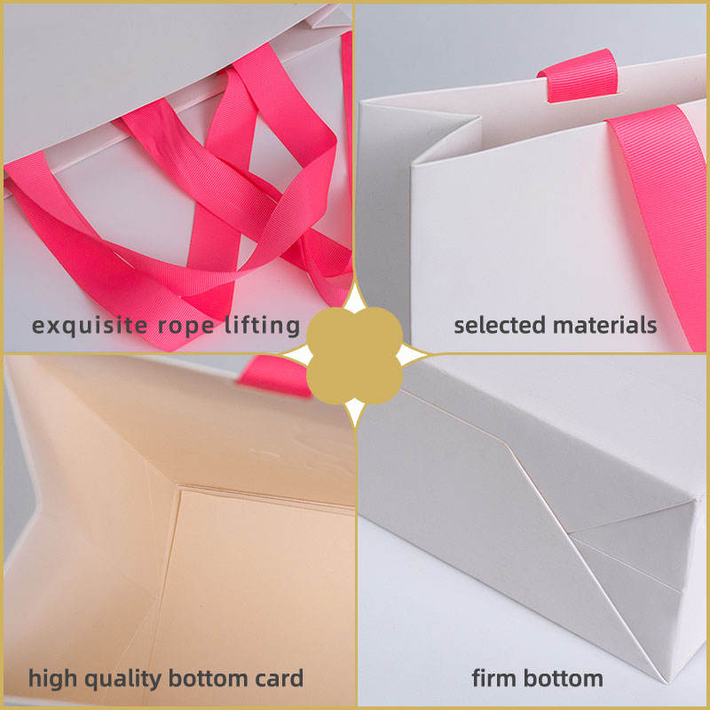 Luxury Printed Custom Logo Clothing Gift Paper Packaging Bags with Hand Length Handle