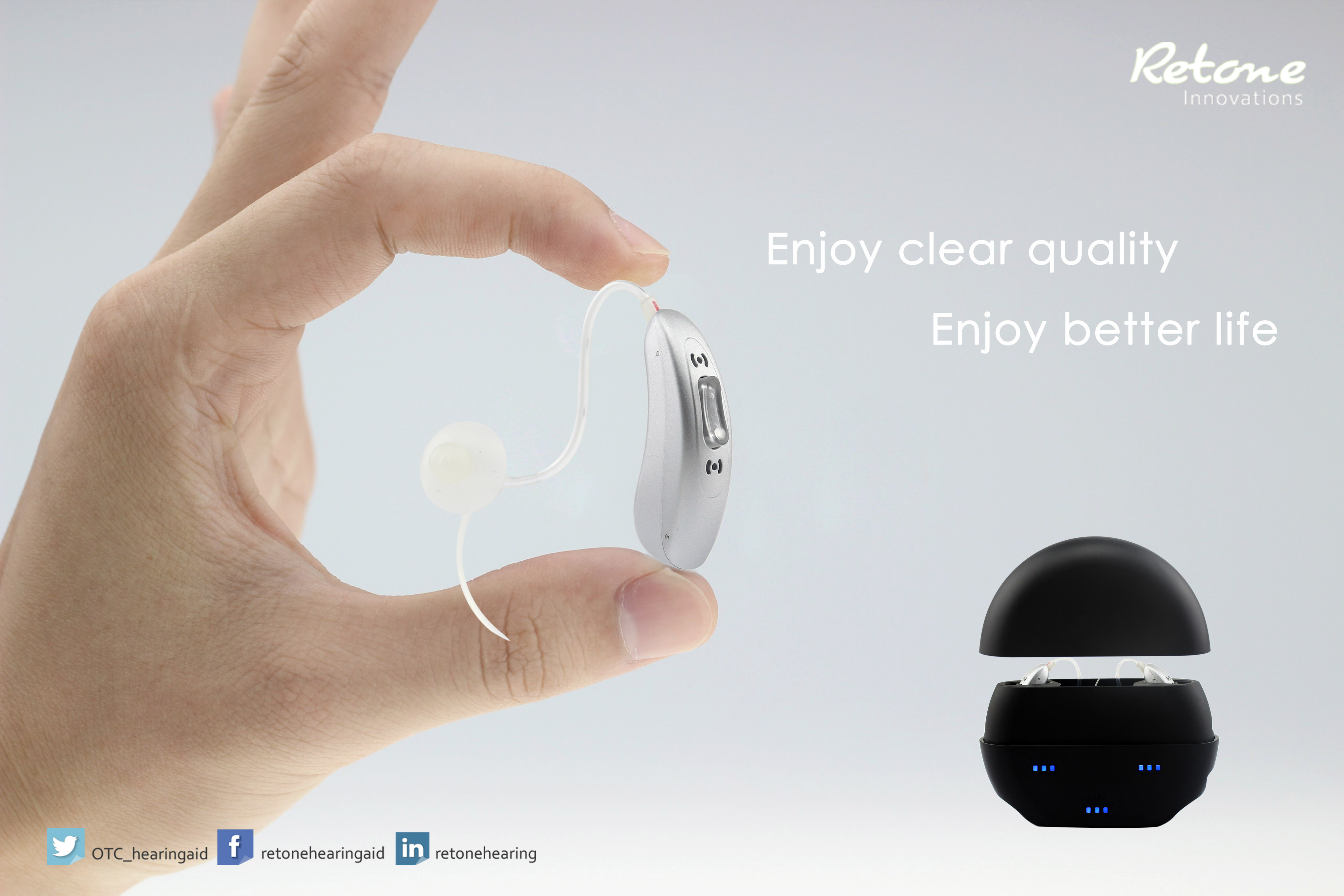 Vigor 402 Rechargeable Hearing Aids WDRC Mini In The Ear Personal Hearing System