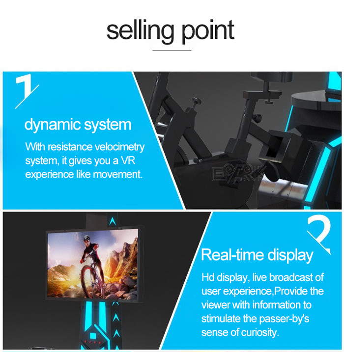 42 Inch Display Virtual Reality Game Machine VR Bicycle Racing Game Simulator