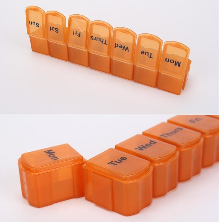 Portable Creative style foldable travel plastic cup with pill case, Random color creative travel cup with pill case for