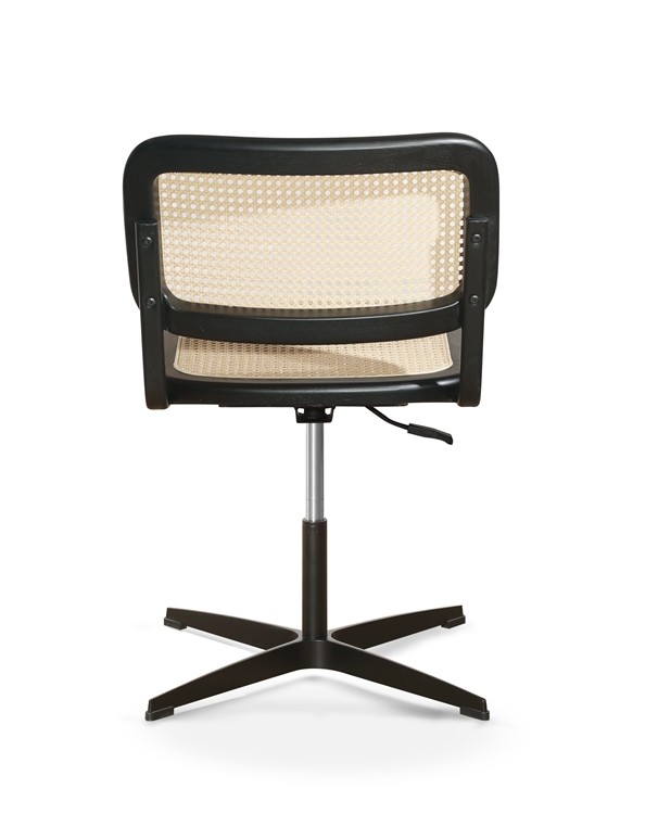 29cm Back Rattan Office Chairs 0.092CBM Cane Adjustable Executive Revolving Office Chair