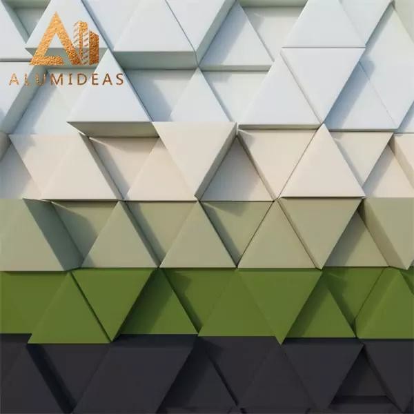 Aluminum triangle facade design