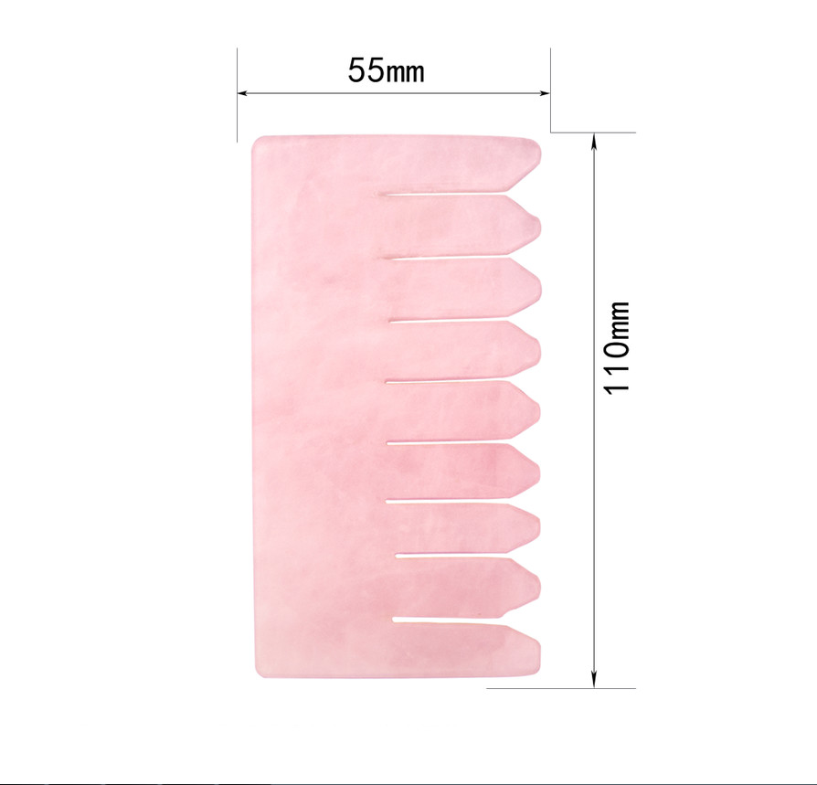 Rose Quartz Jade Massaging Comb Firm Skin Guasha Comb