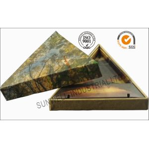 China Triangle Handmade Mounting Custom Printed Corrugated Boxes With Hard Insert Cardboard on sale
