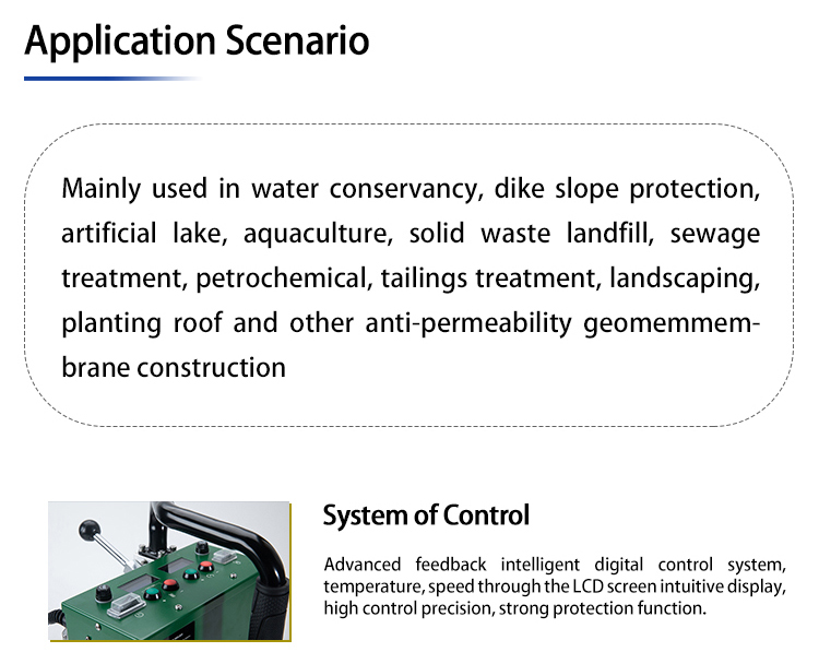 Best Geomembrane Welding Machine for PE PP PVC Tenglu Supply 0.2-2.5mm Plastic Welder