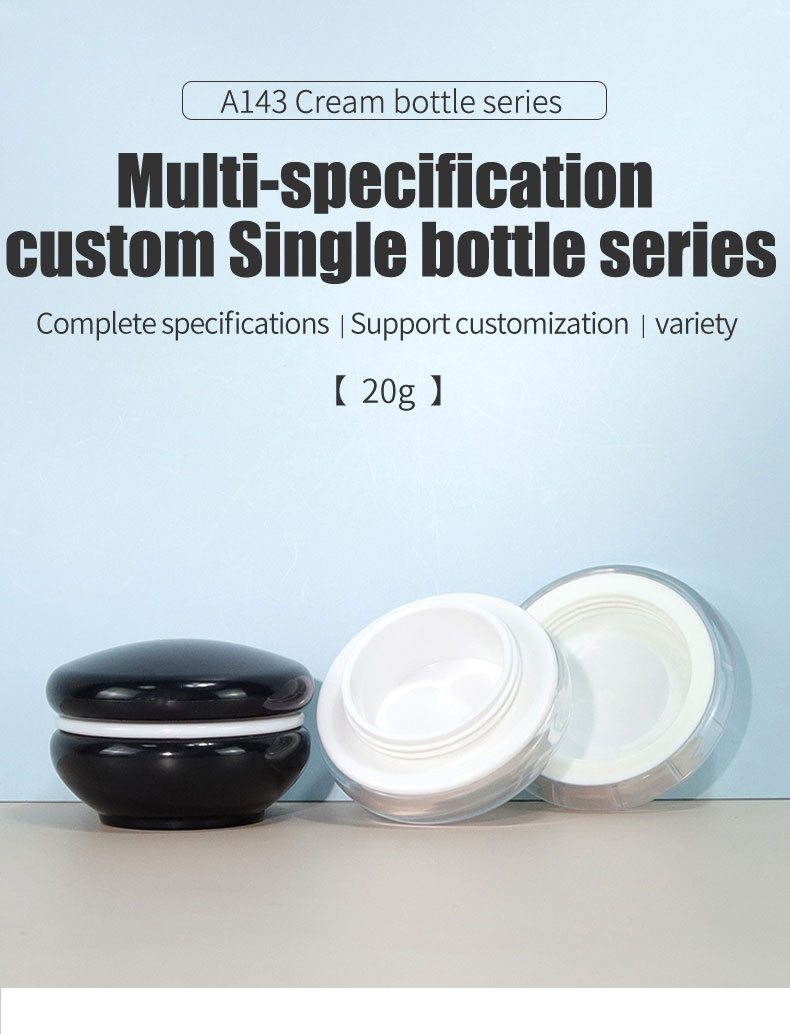 Eye Cream 10g/25g Volume Luxury Black White Face Cream Bottle Container 20g 15ml Perfume Bottles Cosmetic Jars