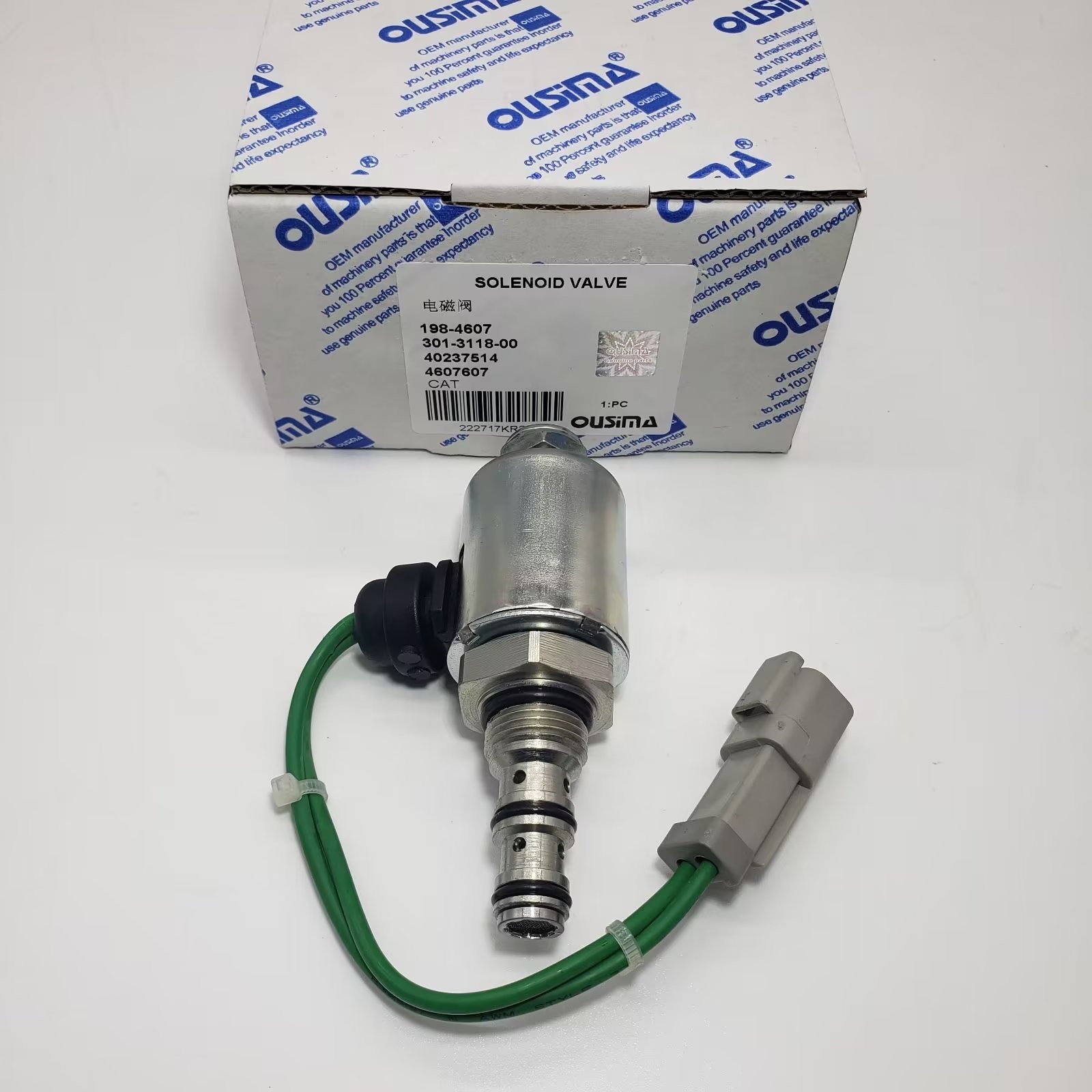 198-4607 301-3118-00 Excavator Solenoid Valve 40237514 4607607 For 3116 3306 3412D Engine C9 C15 C18