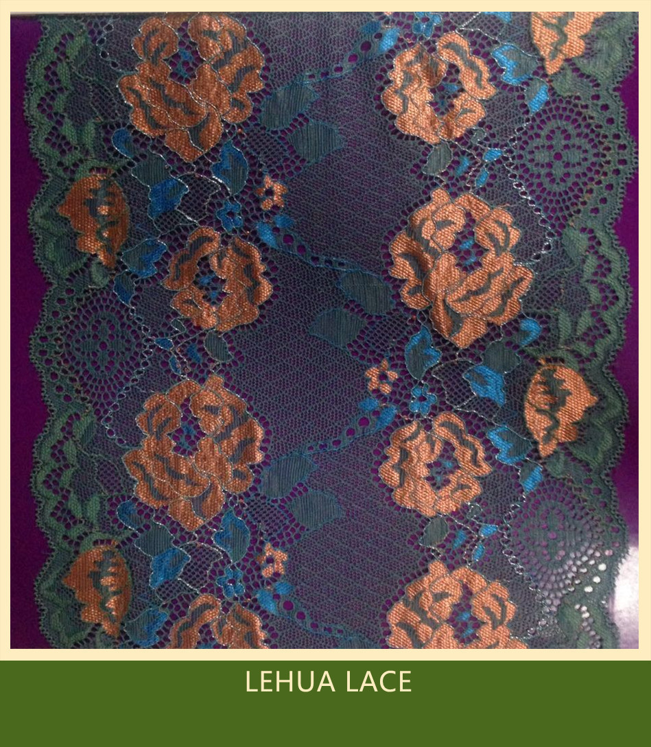 Hot Selling and nice quality Nylon Spandex Stretchy Brazil Lace from China
