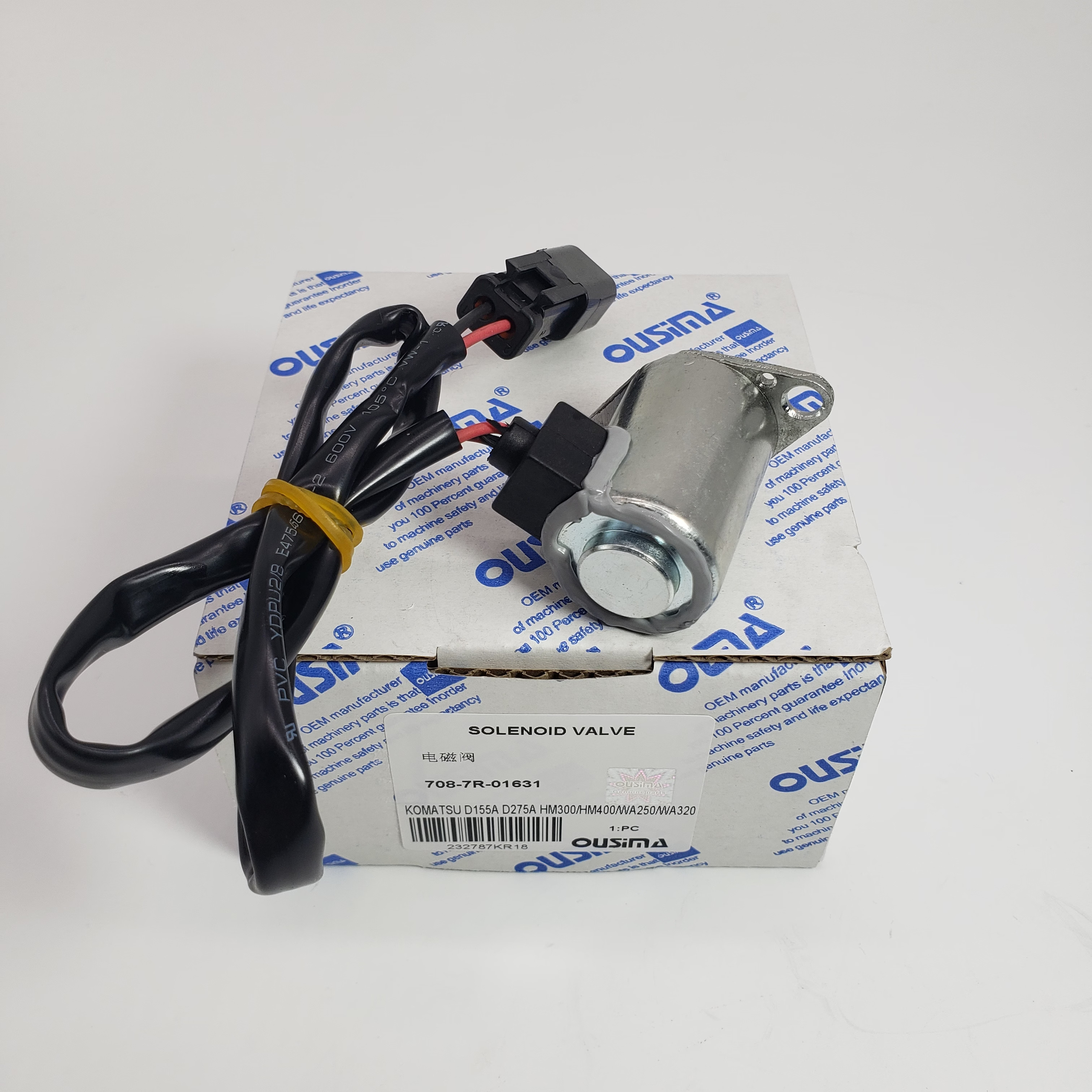 708-7R-0163 Excavator Solenoid Valve For Komatsu D155A D275A HM300 HM400 WA250 WA320