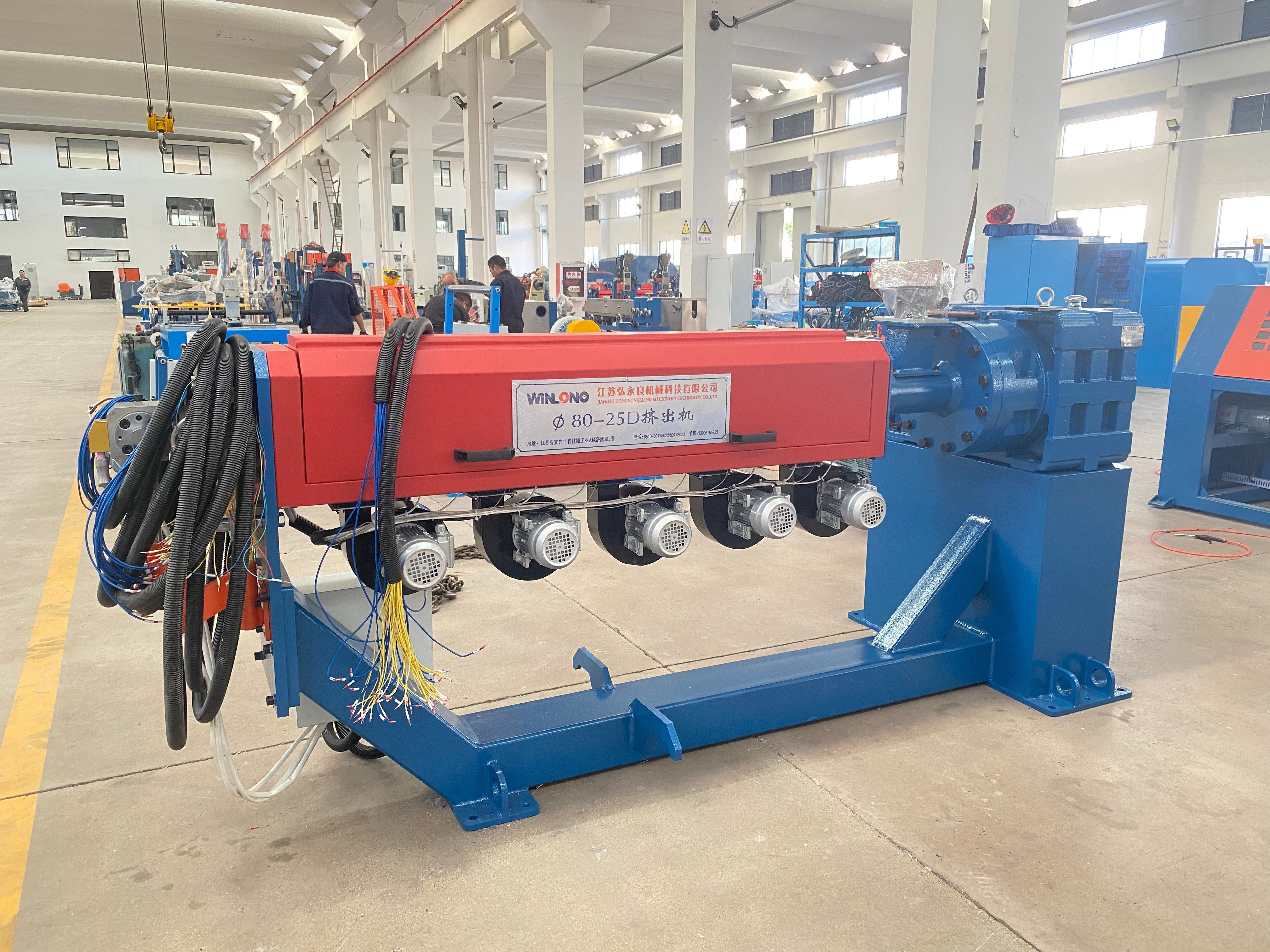 80mm cable extrusion line for Cu, Al wire insulation and sheathing