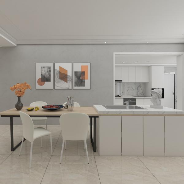 Customized Italian Furniture Complete Smart Wood Kitchen Cabinets with Veneer