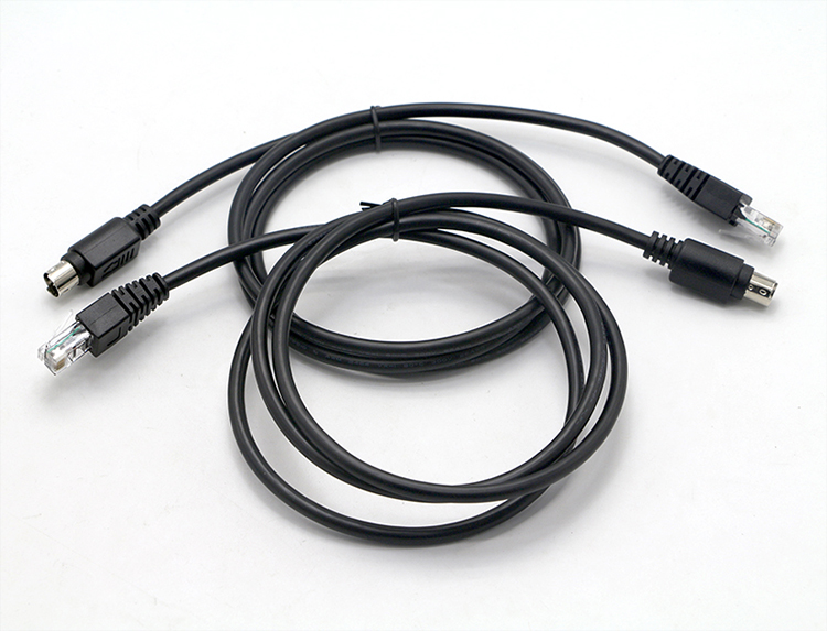 Custom Male to Male RJ45 to 8 Pin Mini Din Connector Cable