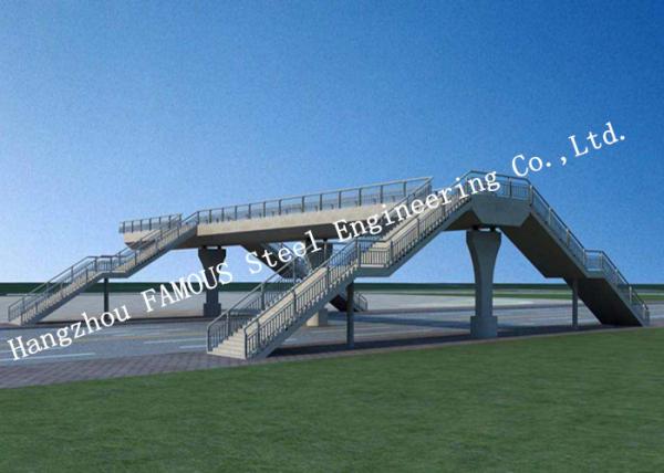 Quality Modern Structure Prefabricated Pedestrian Bridges Temporary Usage European Standard for sale