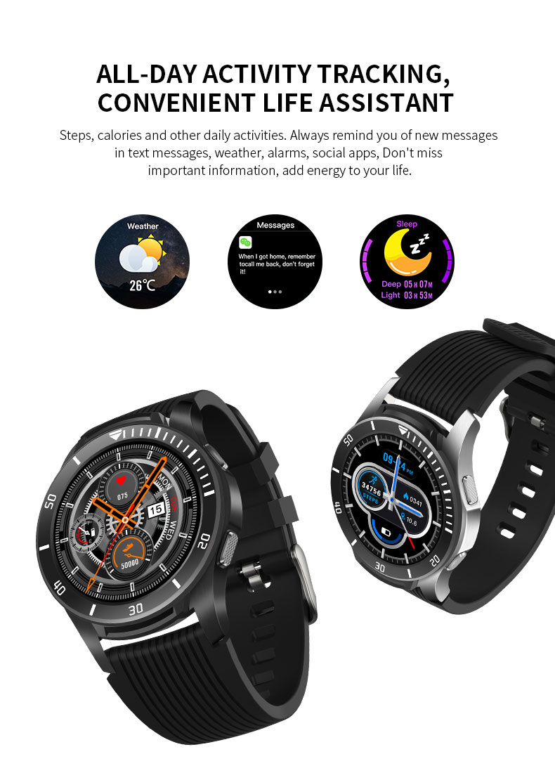 GT107 Smart Watch 1.28Inch circular 240*240 Full Touch Screen Body Temperature Health Band