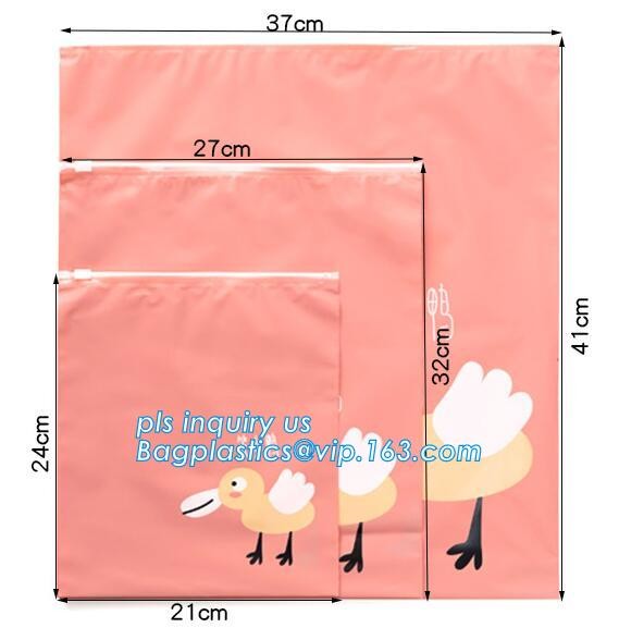 poly zip bags leakproof plastic slider zipper bags for packaging, slider Zip lockk printed pvc zipper bags, quad sealed sl