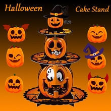 Countertop Cupcake Cardboard Food Display Stands Case Halloween Party Foldable