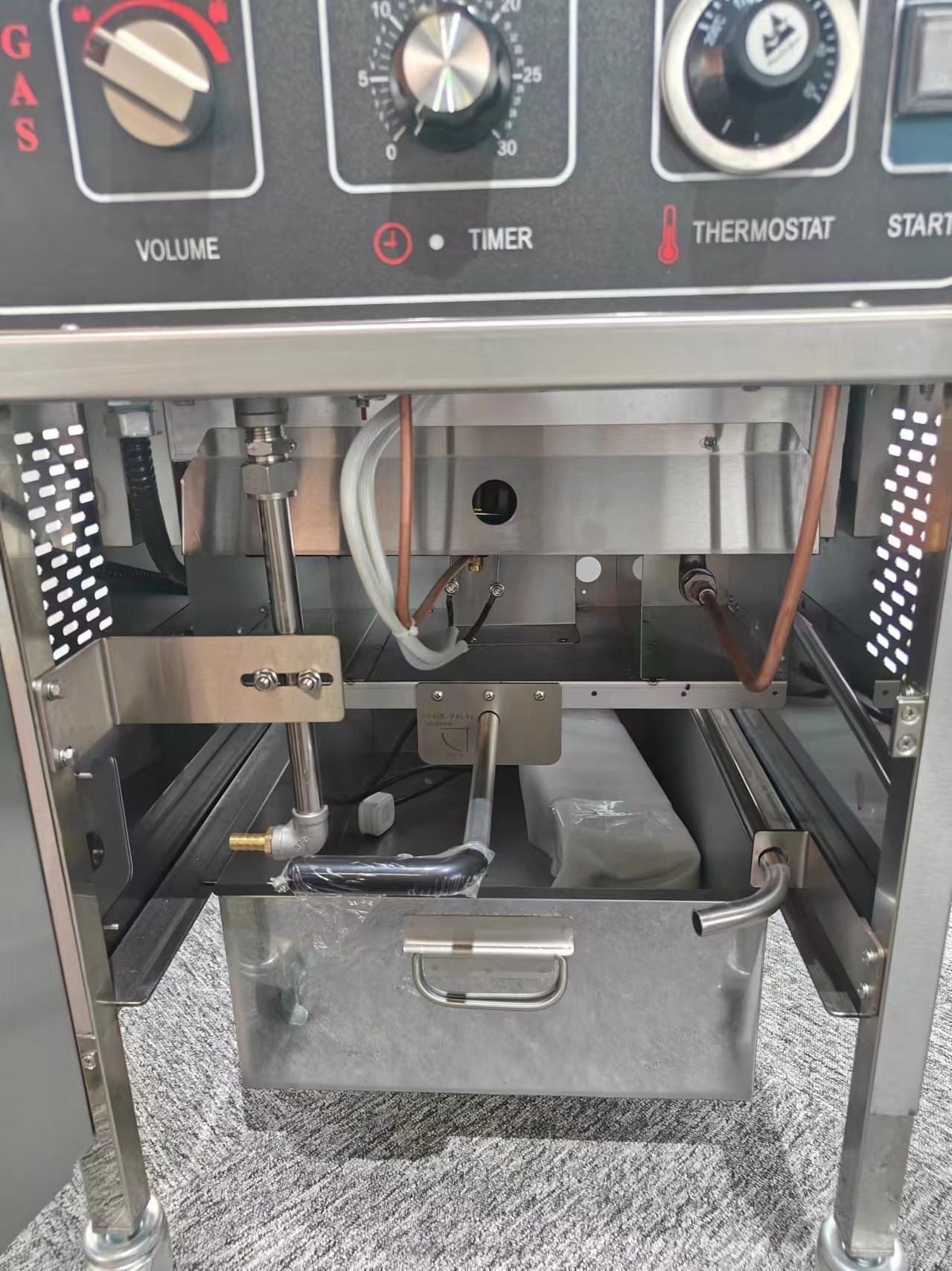 Mechanical Panel 304 SUS Gas Heating Chicken Pressure Fryer Without Oil Filtration