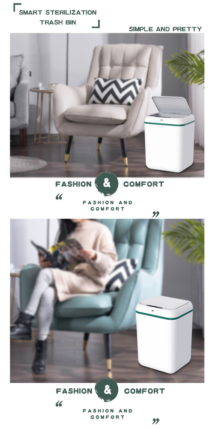 0.3S Quick Reaction Intelligent Garbage Bin Trash Can Energy Saving 10L