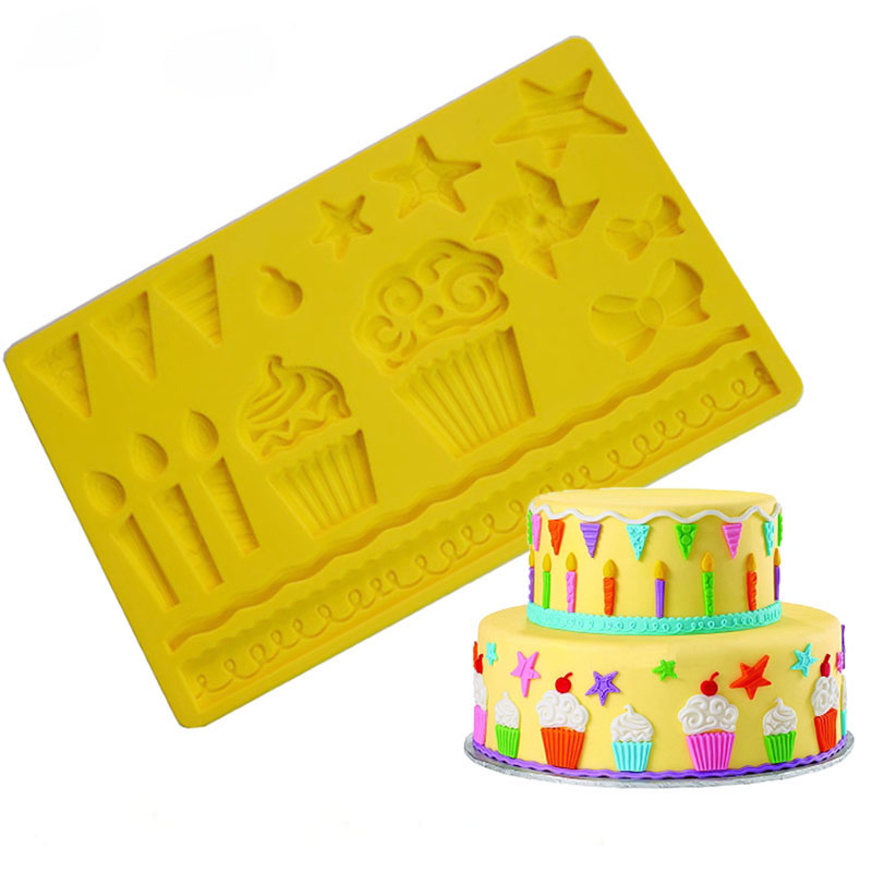 Multi Layer Silicone Baking Utensils Birthday Wedding Fondant Molds For Cake