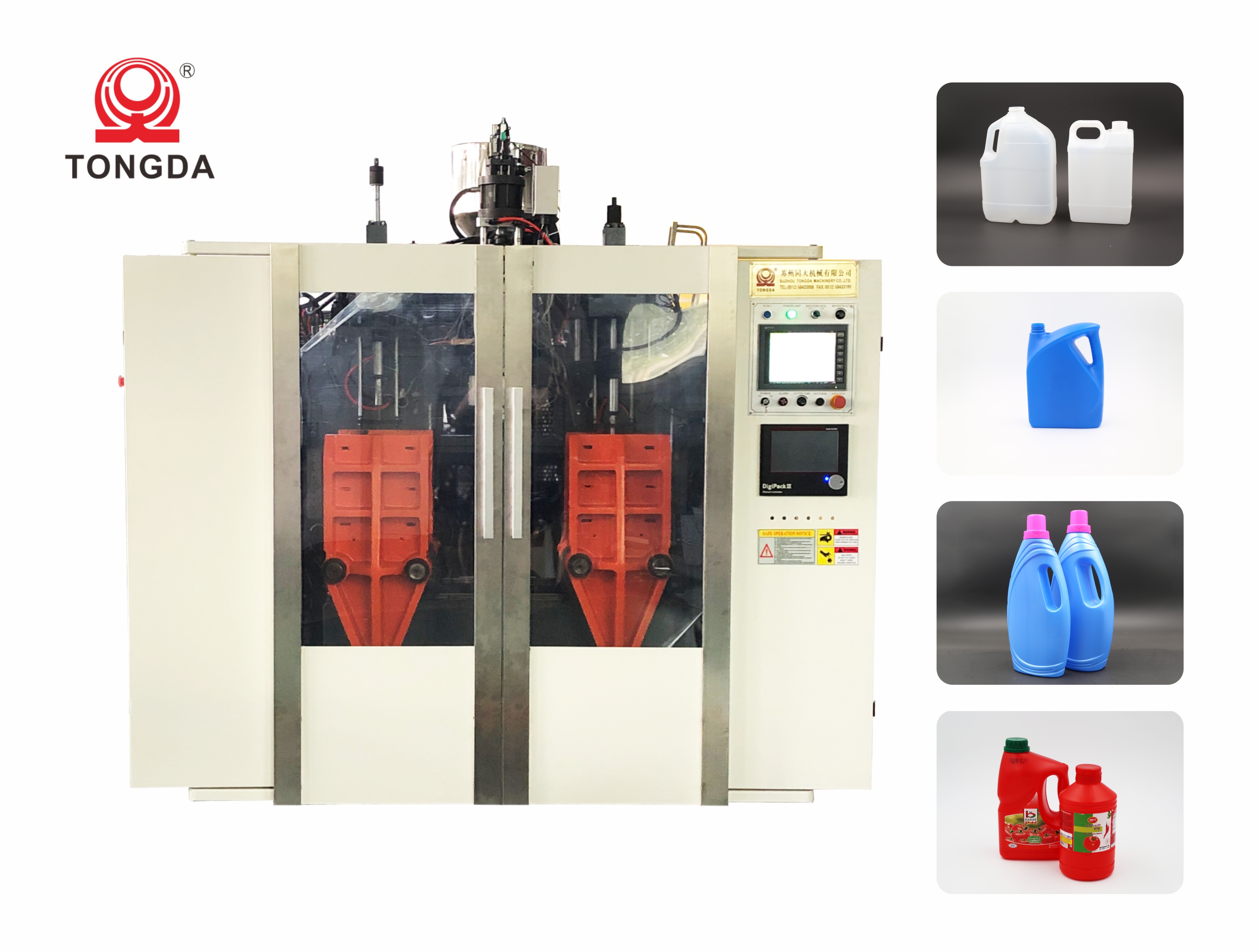 Extrusion 1L - 5L HDPE Bottle Blowing Machine Double Station