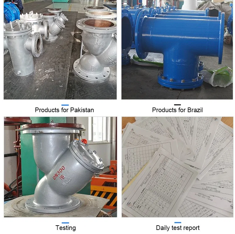 Customized SS Body DIN AWWA Cast Iron Flanged Y Strainer Y Type Basket Strainer Filter Water Strainer