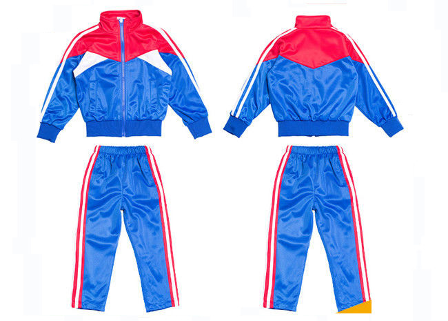 Long Sleeve Teen School Uniform 100% Polyester Anti - Wrinkle Elastic Band Design
