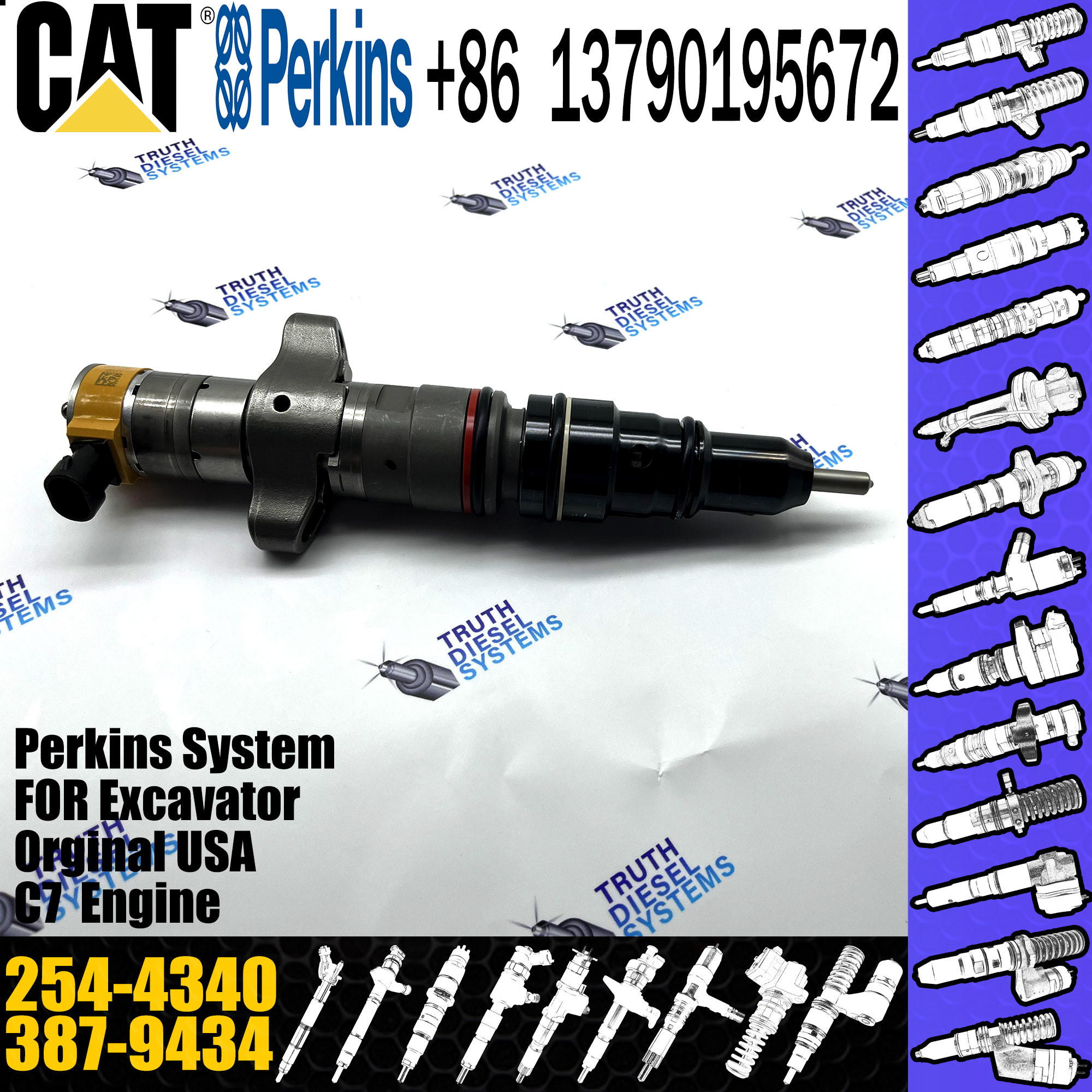 C7 C9 engine fuel pump injector diesel 387-9432 or diesel fuel injector 387-9434 3879432 266-4446 254-4340