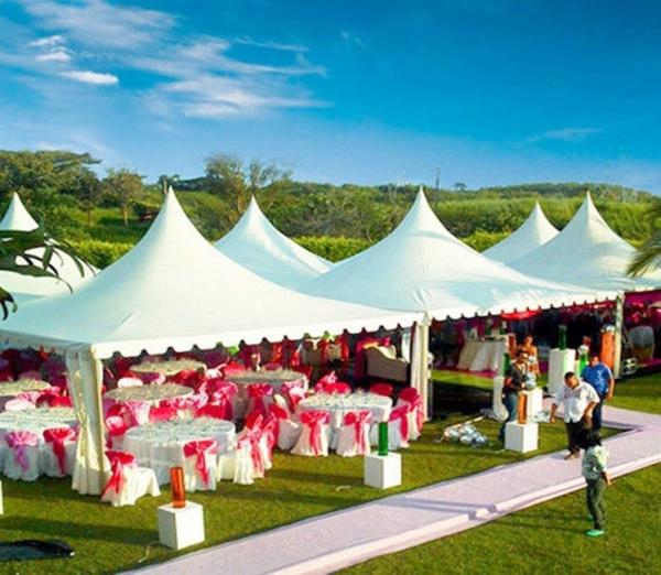 outdoor reception party stretch luxury event wedding advertising gazebo pagoda