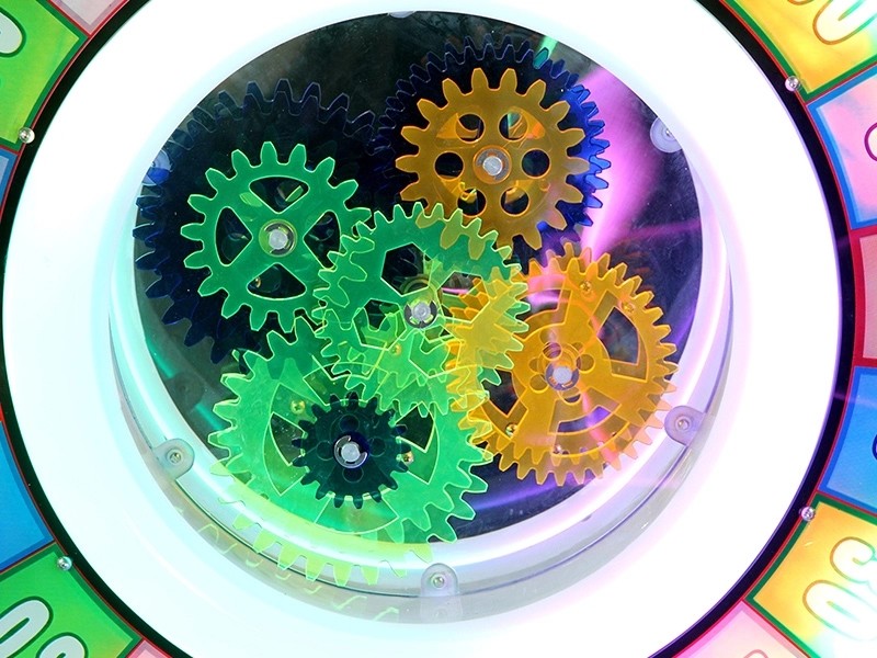 Lucky Gear Lottery Ticket Kids Arcade Coin Game Machine Fiberglass Material