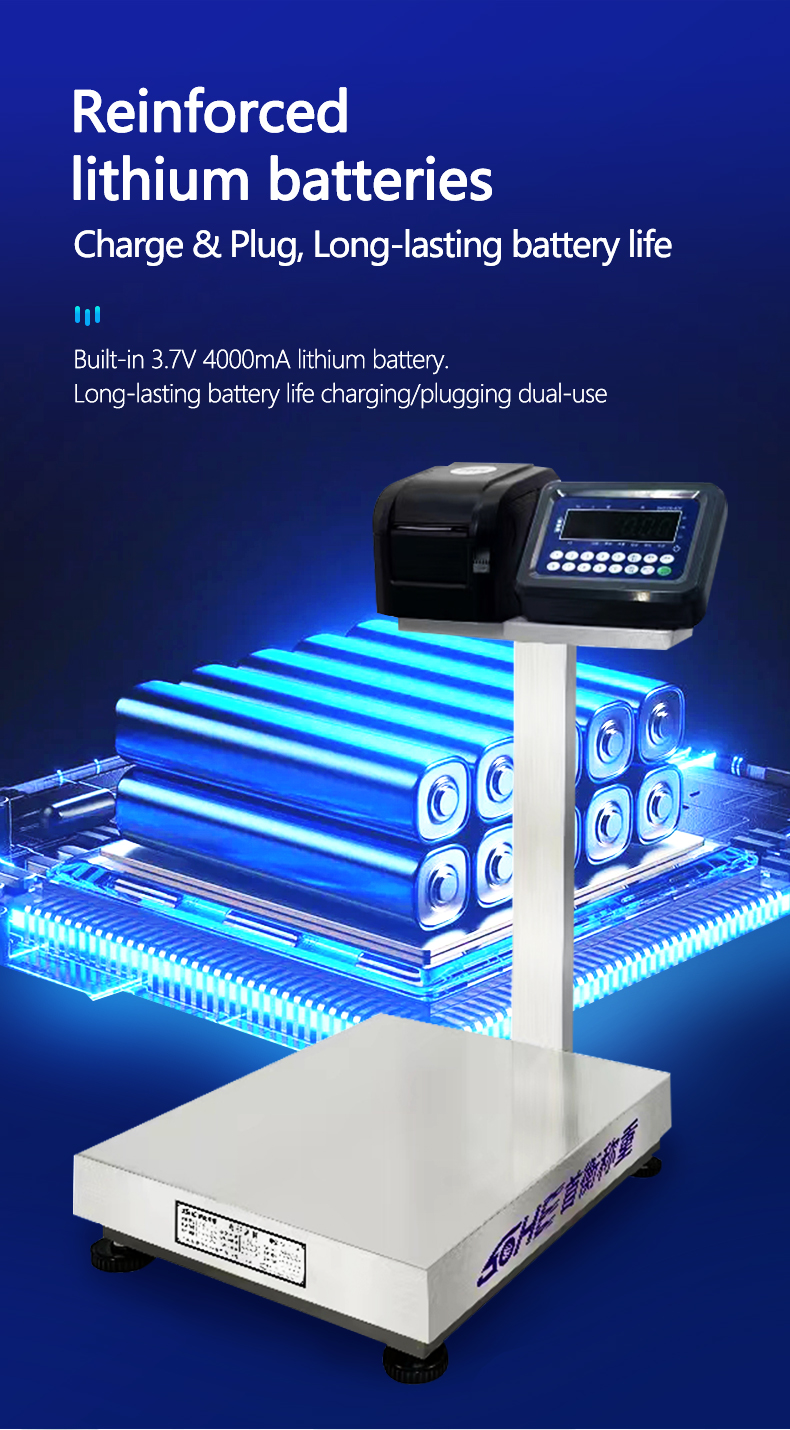 SH2100-A8P Table Scale High Accuracy and LED Display 50cm*60cm Size for Weighing/Print