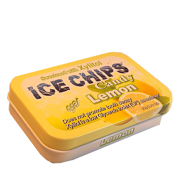 Food Grade Tin Box Ice Chip Tin Container 4C Printed Small Mint Tin with Hinge