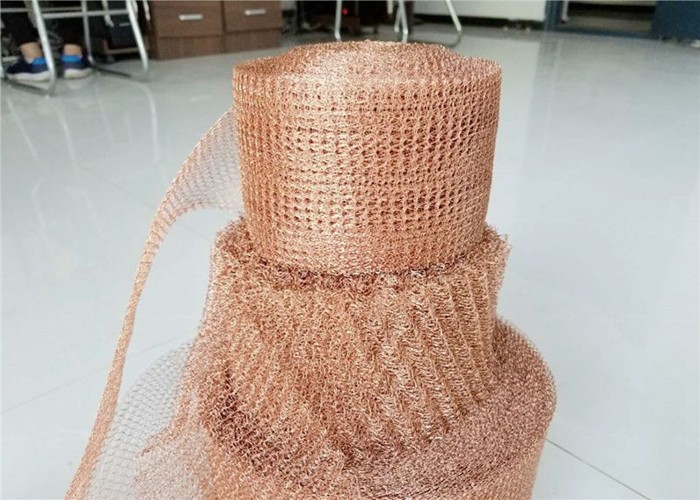 Copper Knitted Wire Mesh 0.018-2.03mm Wire Diameter Non Flammable