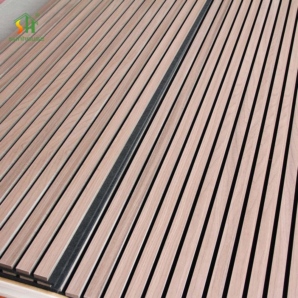 Factory Direct Sales 4X8Ft Natural Oak Wall Panels Soundproof Acoustic Slat Wall Panel For Indoor