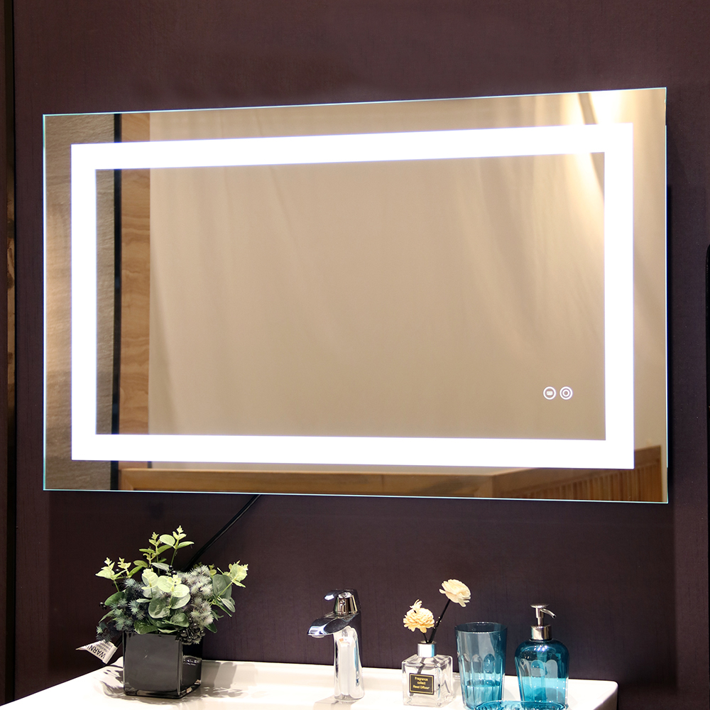 High Output 5050 SMD LEDs Lighting Source Smart Music Loudspeaker LED Bathroom Mirror