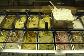 Electric Ice Cream Display Counters Freezer Luxury Gelato Display Freezer