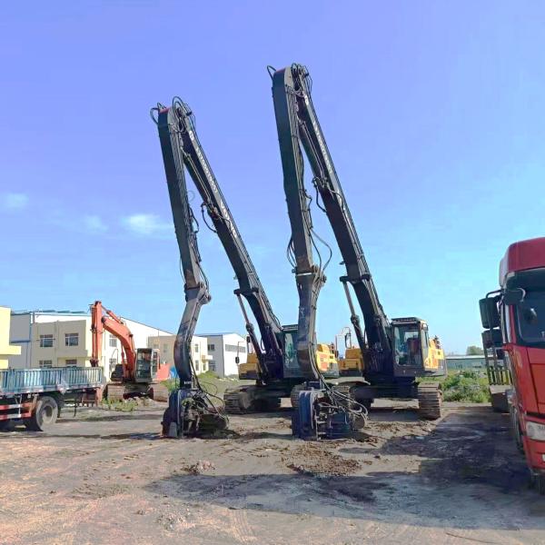 Excavator long reach Vibrating Pile Driving Arm For Construction Piling