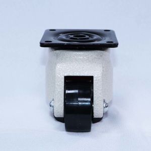 40F Adjustable Leveling Casters Aluminium Shell Plate Type Low Profile Machine